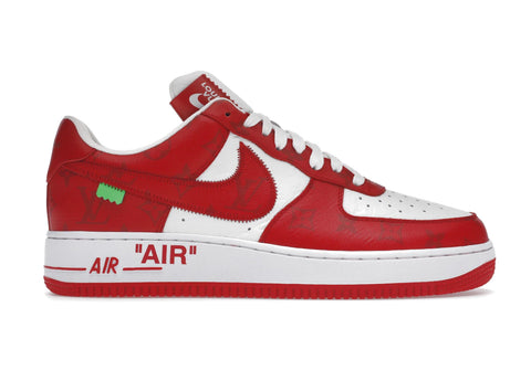 Louis Vuitton Nike Air Force 1 Low By Virgil Abloh Red
