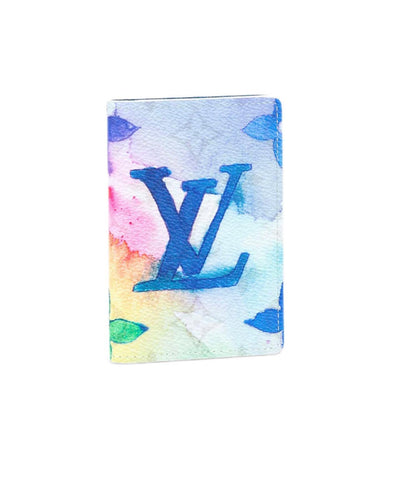 Louis Vuitton pocket organizer water color multicolor