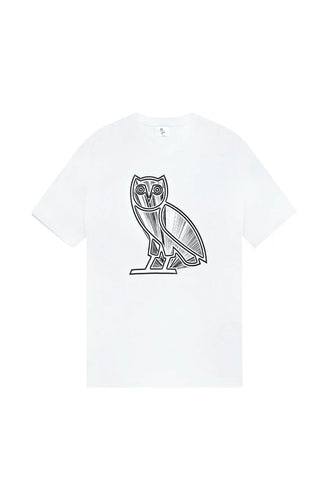 OVO METALLIC OWL T-SHIRT - White